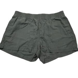 Old Navy Linen Blend Shorts XL Olive Green Comfort Waist Pull On Casual Summer